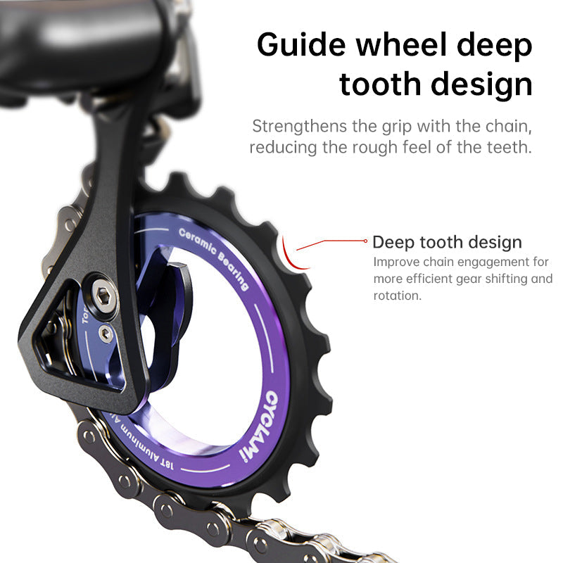 18T Rear Derailleur Ceramic Jockey Wheel Set - 9/10/11 Speed Hollow Eccentric Pulley Guide, R8000/R7000 Bike Parts eprolo