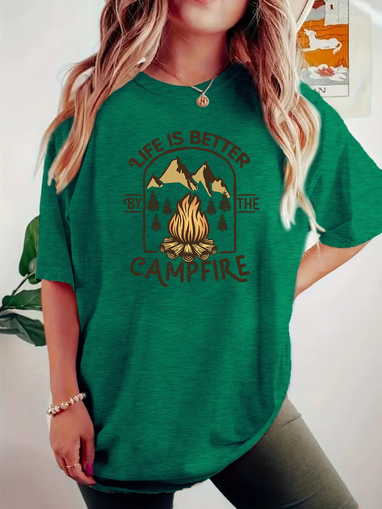 T-shirt camping printed short sleeved shirt eprolo