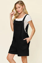 Double Take Textured Sleeveless Romper - Whispering Desires Shoppe