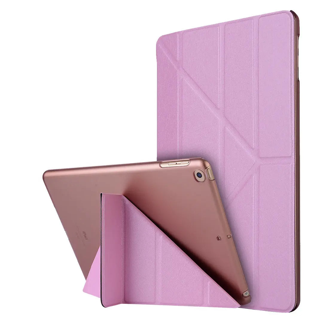 Compatible with Apple, Applicable to new ipadPro11 silk holster ultra-thin protective shell 9.7 dormant deformation leather case - Whispering Desires Shoppe