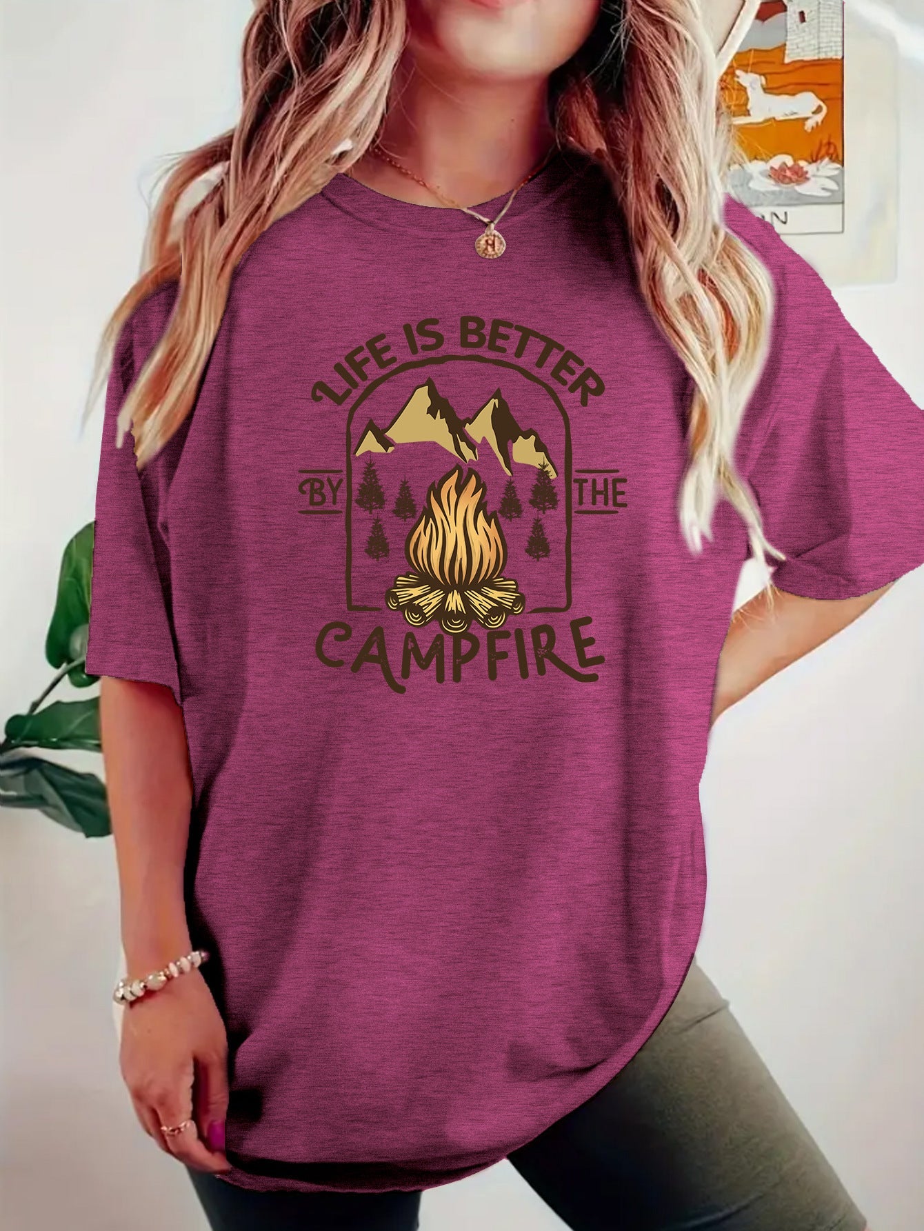 T-shirt camping printed short sleeved shirt eprolo