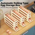 Refrigerator Egg Storage Box Automatic Scrolling Egg Holder Kitchen Large Capacity Dedicated Rolling Egg Storage Box for Kitchen eprolo