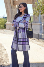 Double Take Full-Size Plaid Lapel Coat - Whispering Desires Shoppe