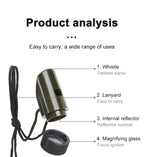 7 in 1 Survival Whistles Survival Whistle Emergency Emergency Whistles with Compass and Thermometer for Outdoor Hiking Camping eprolo