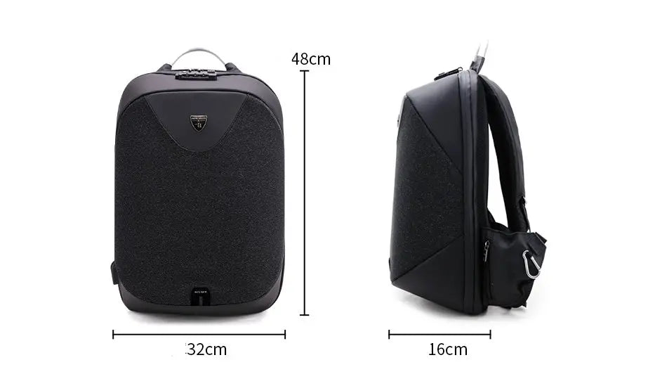 Cross border men's double shoulder bag multi function anti-theft 15.6 inch computer package British bag leisure business bag - Whispering Desires Shoppe
