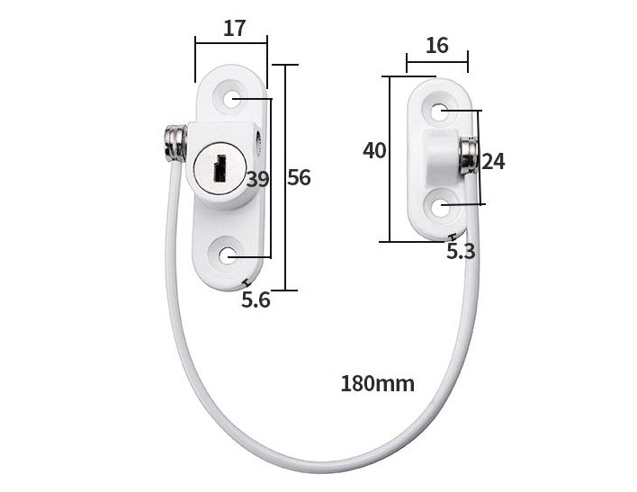 Window Security Chain Lock Window Cable Lock Restrictor Multifunctional Window Lock Door Security Guard for Baby Safety 1Pcs - Whispering Desires Shoppe