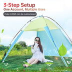 Pop Up Beach Tent Sun Shade Shelter Anti-UV Shelter Fully Automatic Folding Camping Tent eprolo