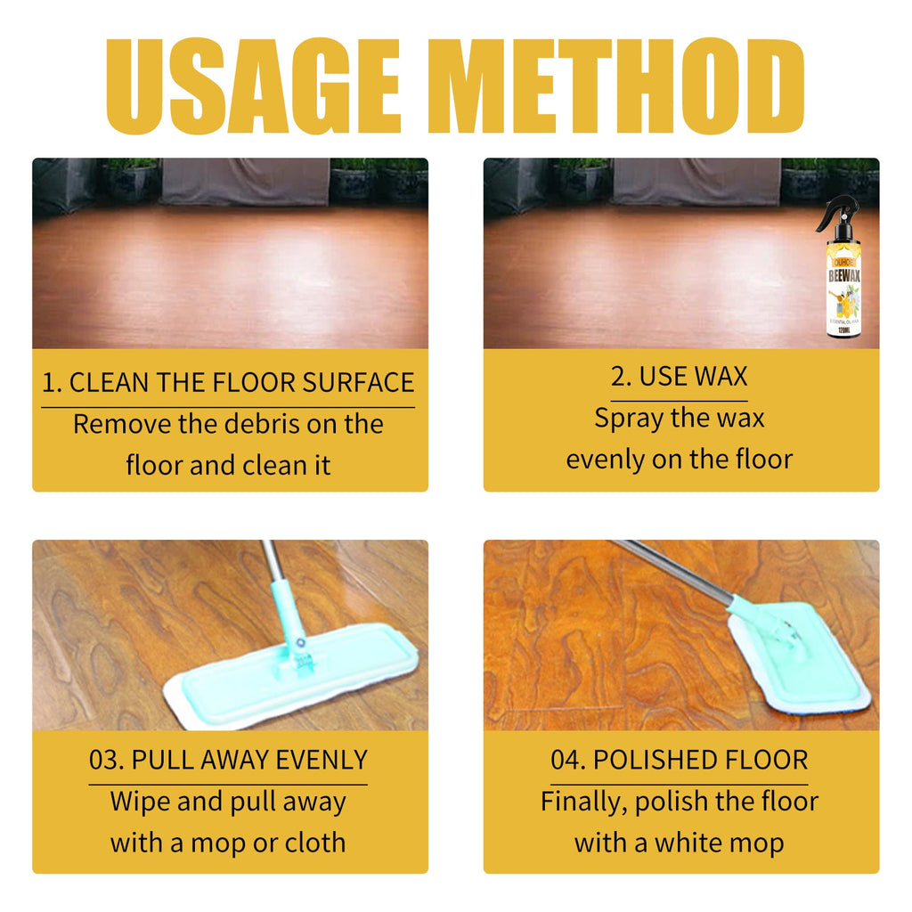 Furniture Beeswax Spray, Furniture Floor Care Polishing Waterproof Anti-Cracking Scratches Refurbished Care Wax eprolo