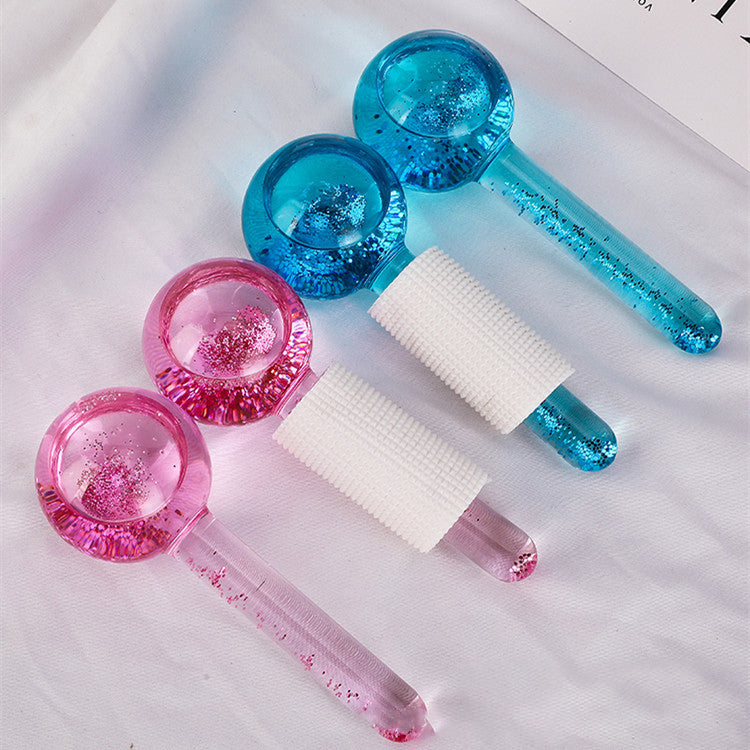 Beauty Ball Glitter Crystal Ice Hockey Ice Therapy Facial Massage Glass Beauty Ball Ice Wave Ball eprolo