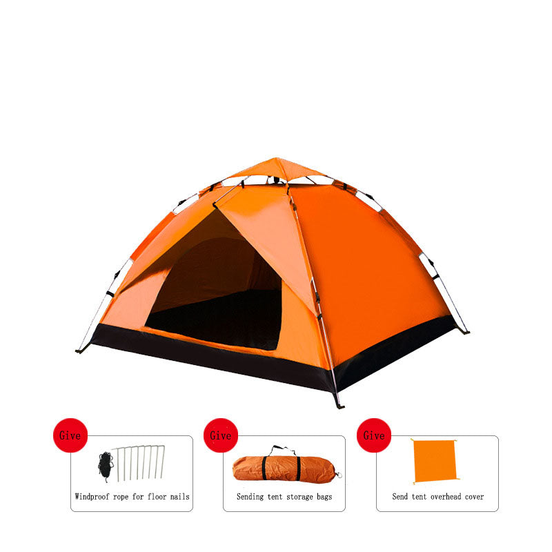 Outdoor Automatic Quick Open Tents Two Door Beach Camping Tent Breathable Rainproof And Sunscreen eprolo