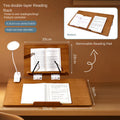 Double-Layer Writing Board,Adjustable Tilt Book Rack Wooden Reading Stand eprolo