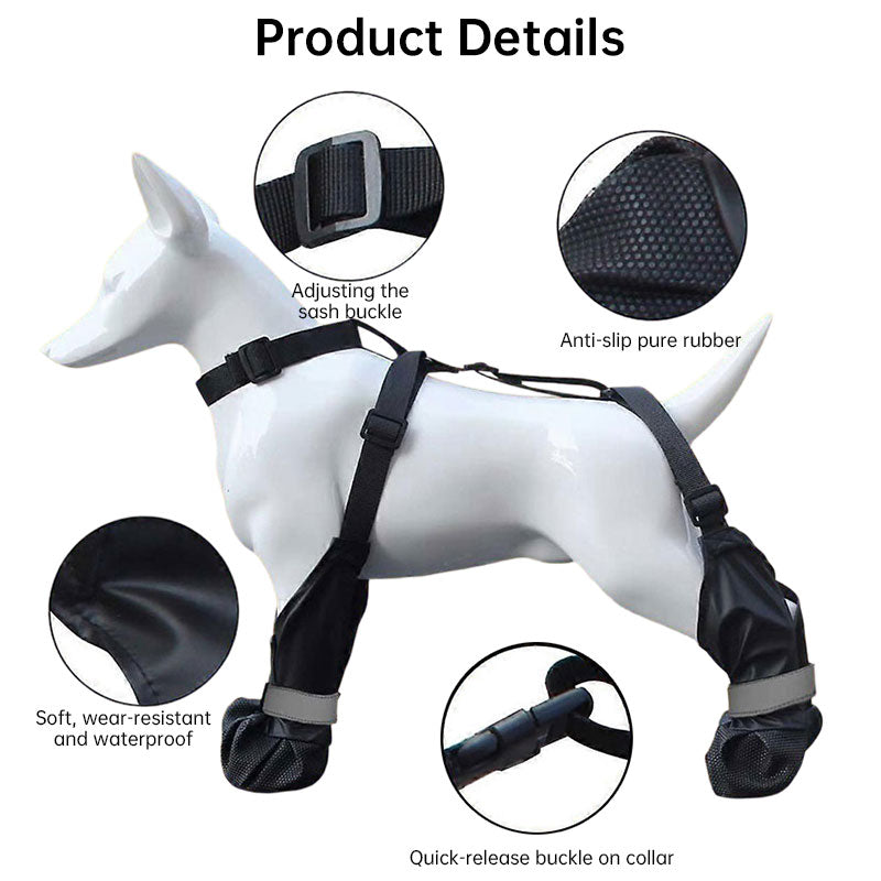 Anti-Fall Suspender Dog Boots: Waterproof & Anti-Slip Paw Protectors for Secure Fit on Outdoor Adventures eprolo