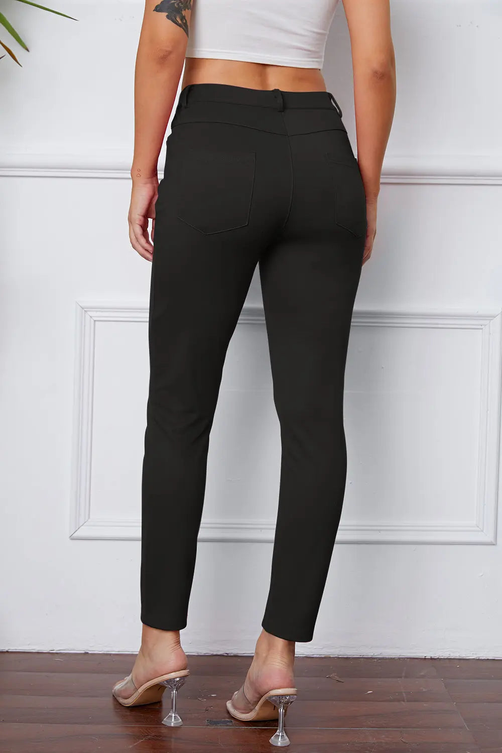 StretchyStitch Pocketed Pants — Basic Bae - Whispering Desires Shoppe