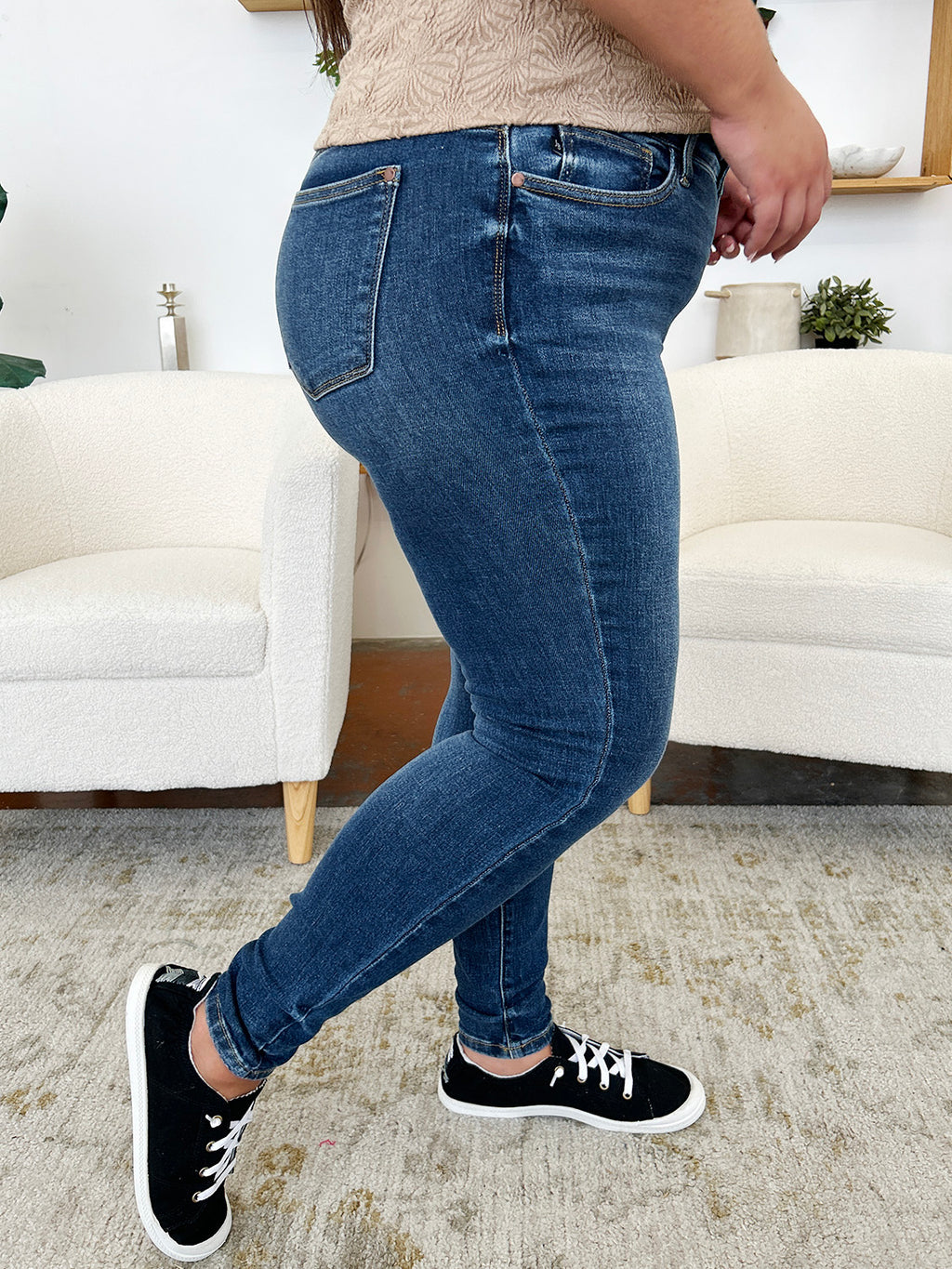 Judy Blue Hand-Sanded Classic Skinny Jeans - Whispering Desires Shoppe