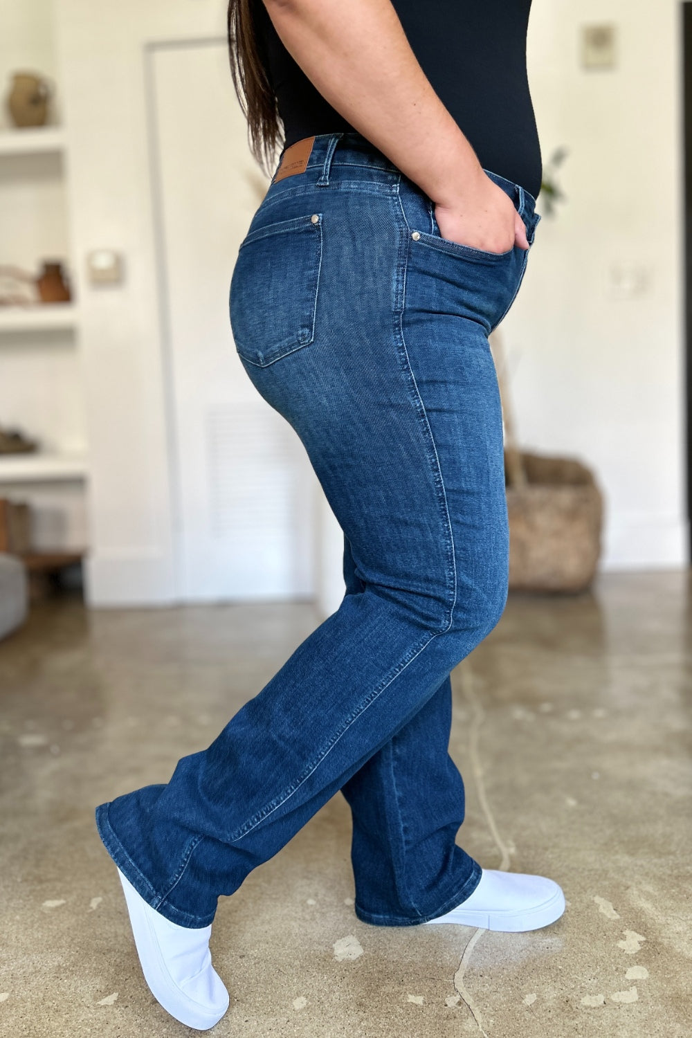 Judy Blue Full-Size Tummy Control Straight Jeans - Whispering Desires Shoppe