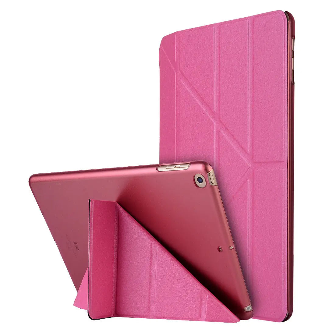 Compatible with Apple, Applicable to new ipadPro11 silk holster ultra-thin protective shell 9.7 dormant deformation leather case - Whispering Desires Shoppe