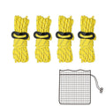 Outdoor Camping 4mm Reflective Rope Tent Rope To Send Fixed Buckle 4 Sets Of Sky Curtain Pull Rope Windproof Camping Support Rod Rope eprolo