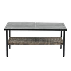 Patio Furniture, Outdoor Furniture, Seasonal PE Wicker Furniture, Four Set Wicker Furniture With Black Metal Table eprolo