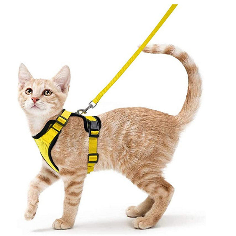 Cat Harness and Leash with Easy Control, Escape-Proof - Soft Adjustable Vest Harness for Walking Cats. eprolo