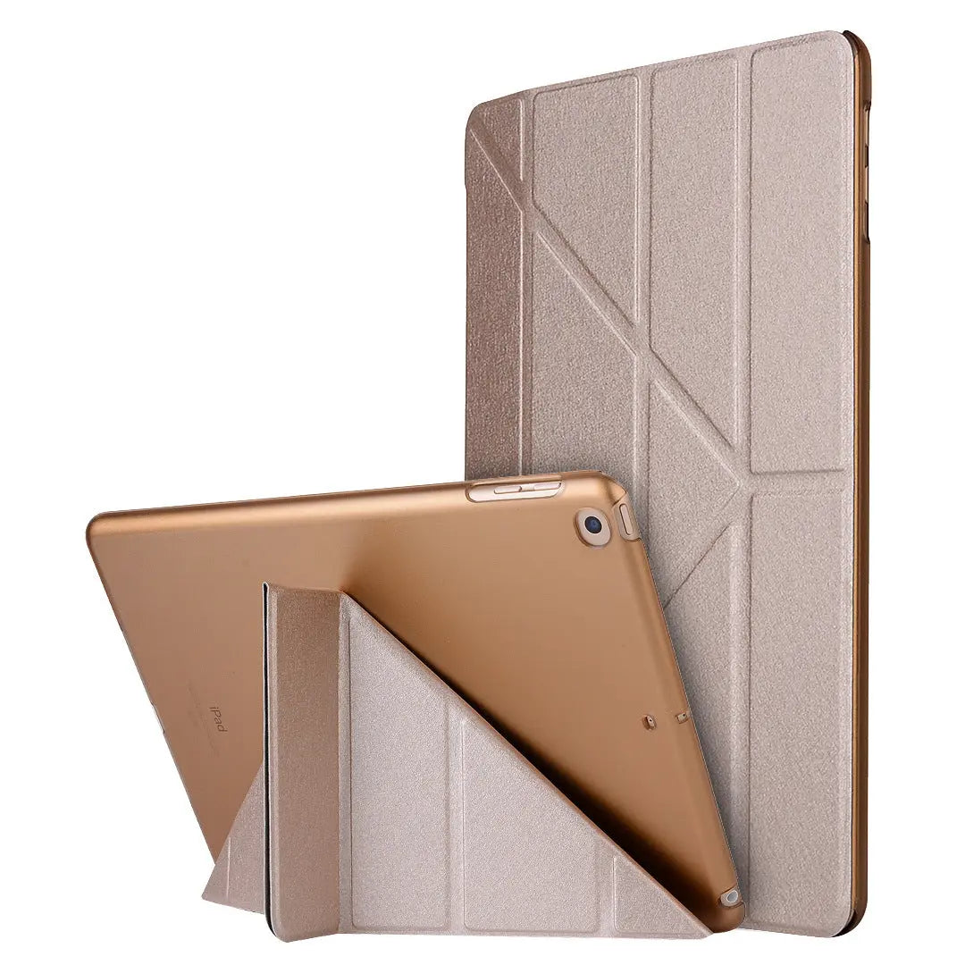 Compatible with Apple, Applicable to new ipadPro11 silk holster ultra-thin protective shell 9.7 dormant deformation leather case - Whispering Desires Shoppe
