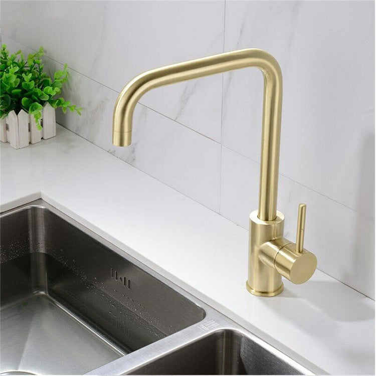 Stainless steel golden kitchen faucet, brushed gold face basin, washbasin, basin, mixed kitchen hot and cold Faucet eprolo