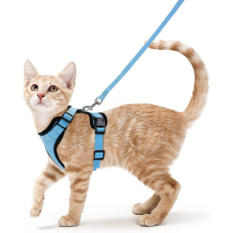 Cat Harness and Leash with Easy Control, Escape-Proof - Soft Adjustable Vest Harness for Walking Cats. eprolo