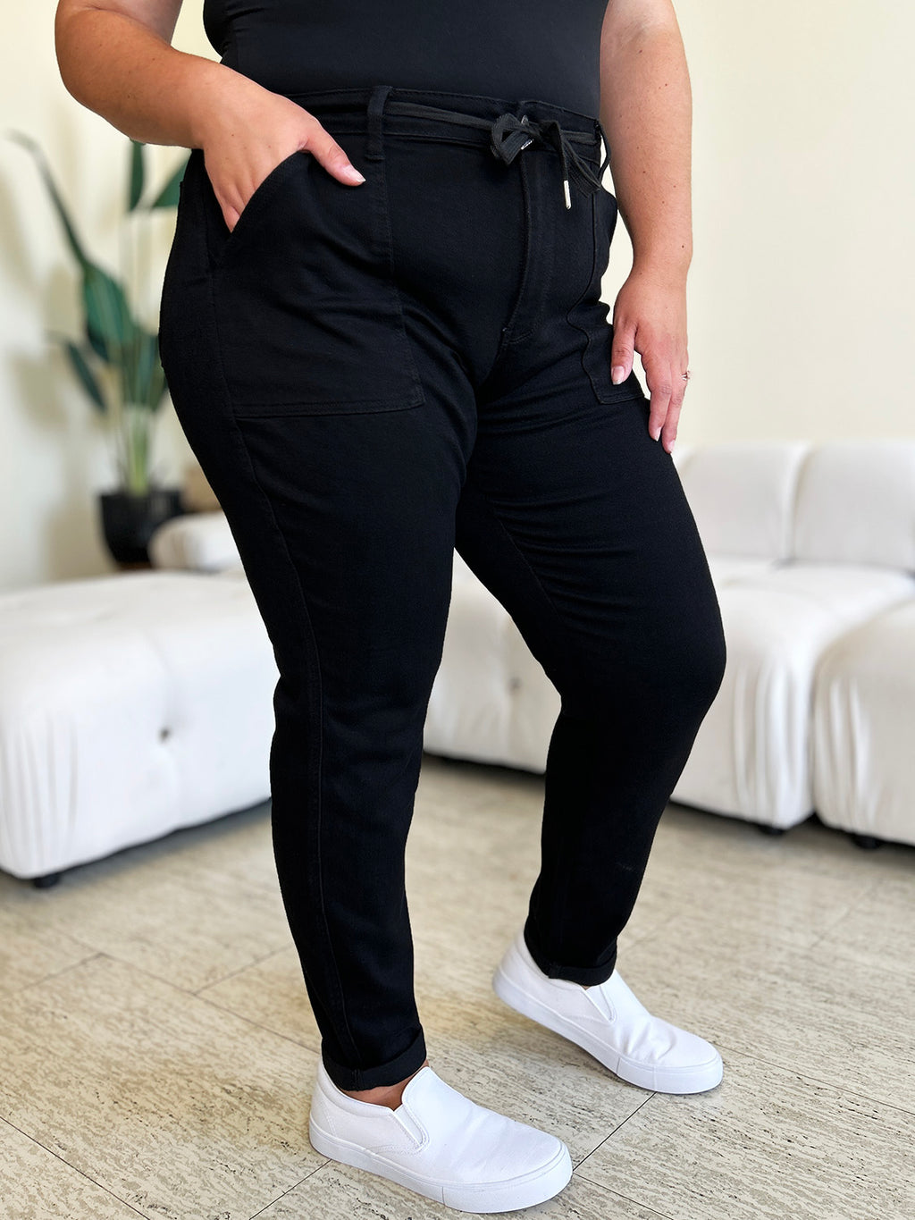 Judy Blue High-Waist Double Roll Cuff Jeans - Whispering Desires Shoppe