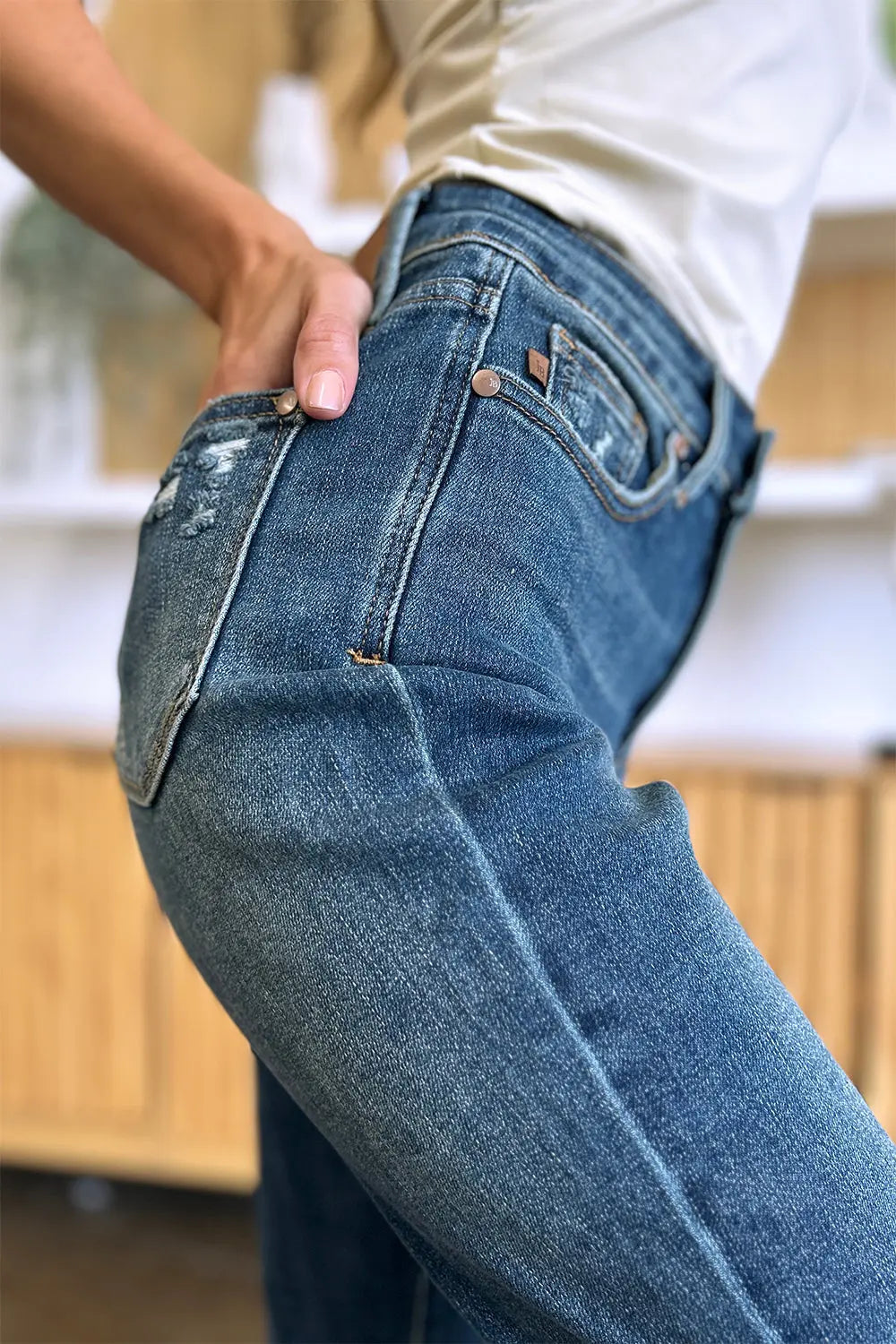 Judy Blue High-Waist Tummy Control Slim Jeans - Whispering Desires Shoppe