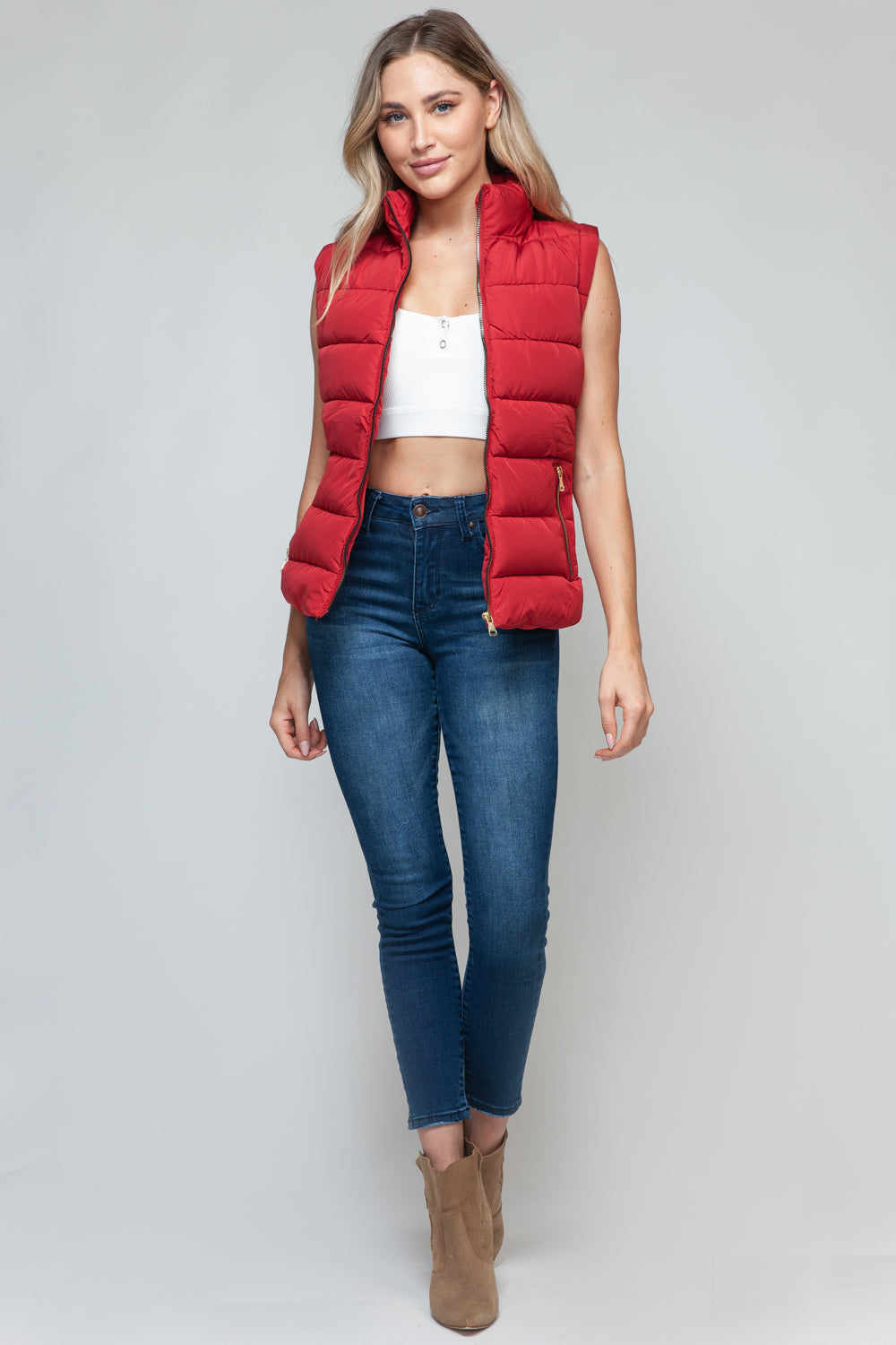 Snobbish Zip-Up Turtleneck Vest — Cozy, Pocketed Layer - Whispering Desires Shoppe