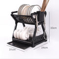 Dish Rack Kitchen Storage Dish Rack Multi Functional Drain Rack Popular Household Double-Layer Kitchen Storage Rack Water Filtering Rack eprolo