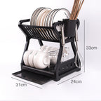 Dish Rack Kitchen Storage Dish Rack Multi Functional Drain Rack Popular Household Double-Layer Kitchen Storage Rack Water Filtering Rack eprolo