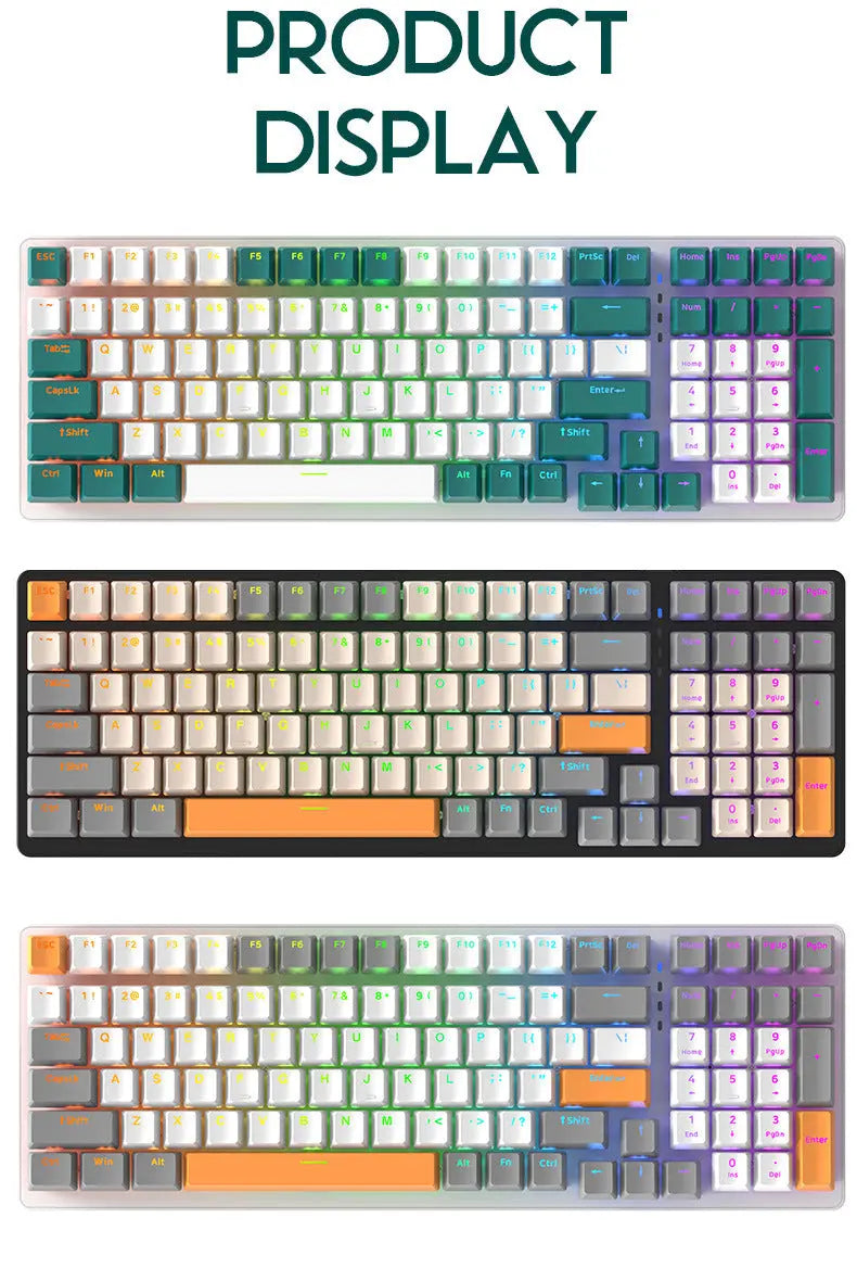 Plastic Mechanical Keyboard For Computer - Whispering Desires Shoppe