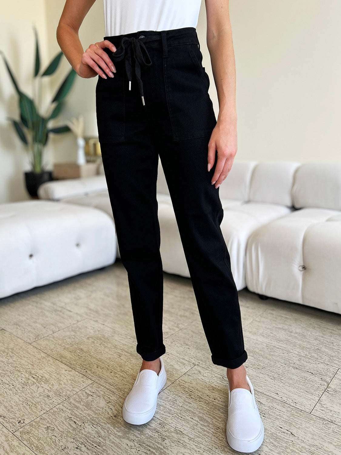 Judy Blue High-Waist Double Roll Cuff Jeans - Whispering Desires Shoppe