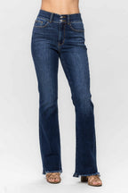 Judy Blue Frayed Hem Bootcut Jeans - Whispering Desires Shoppe