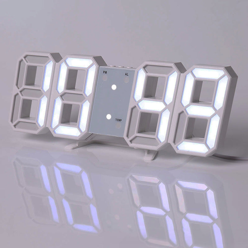 3D LED Digital Alarm Clock with Colorful Display, 12/24 Hour Format for Office, Living Room, Bedroom, Kitchen eprolo