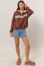 HYFVE Fleece Color Block Half Zip Sweatshirt - Whispering Desires Shoppe