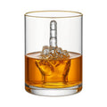Middle Finger Whiskey Glass with 3D Finger Inside - Funny Novelty Glass for Bourbon Scotch Cocktails, Unique Gift for Men eprolo