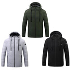 4 Areas Heated Jackets Men Women USB Single Control Smart Heating Cotton Clothing Heated Vest Constant Temperature Hooded Jacket eprolo