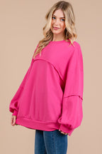 Ces Femme Exposed Seam Long Sleeve Sweatshirt - Whispering Desires Shoppe