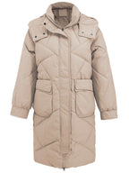 Long Sleeve Longline Hooded Winter Coat with Pockets - Whispering Desires Shoppe