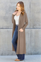 Basic Bae Open-Front Long Sleeve Cover Up - Whispering Desires Shoppe
