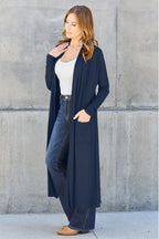 Basic Bae Open-Front Long Sleeve Cover Up - Whispering Desires Shoppe