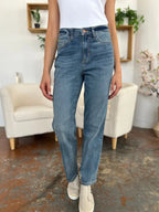 Judy Blue High Waist Straight Jeans — Full Size - Whispering Desires Shoppe