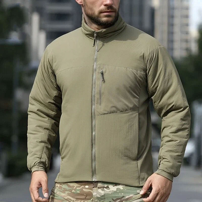 Men's Winter Warm Padded Jacket, Lightweight Hooded Tactical Parka, Outdoor Waterproof Windproof Cold-Weather Hiking Jacket. eprolo