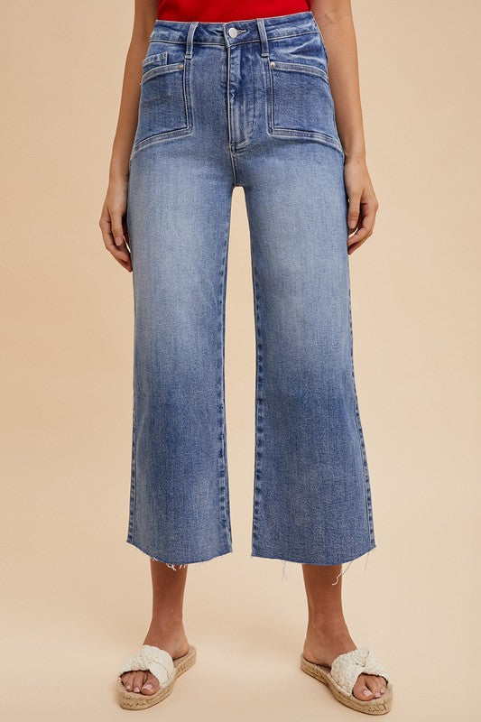 Annie Wear High Rise Wide Leg Jeans - Whispering Desires Shoppe