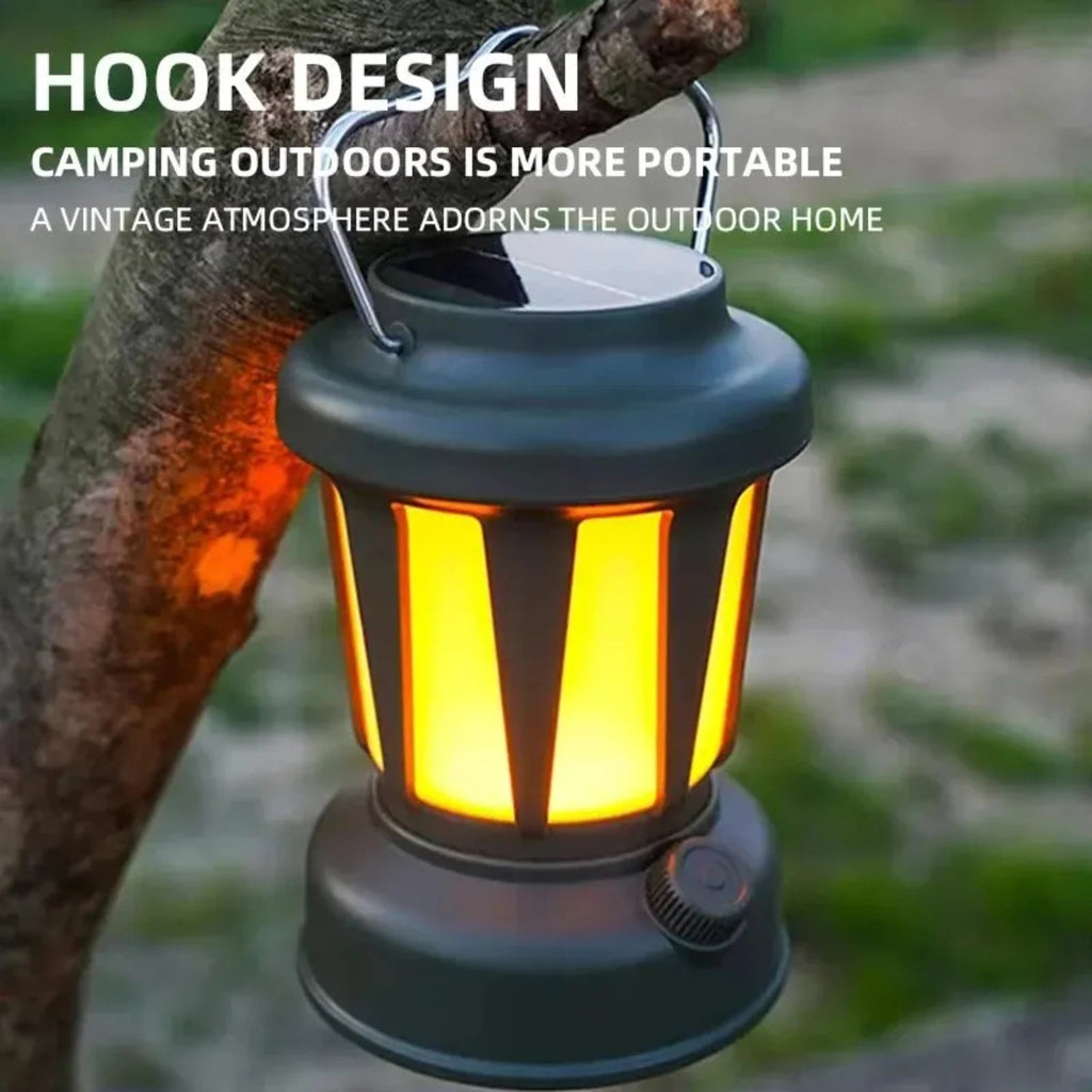 Outdoor solar rechargeable camping light, multifunctional LED strong light charging camping atmosphere tent light eprolo