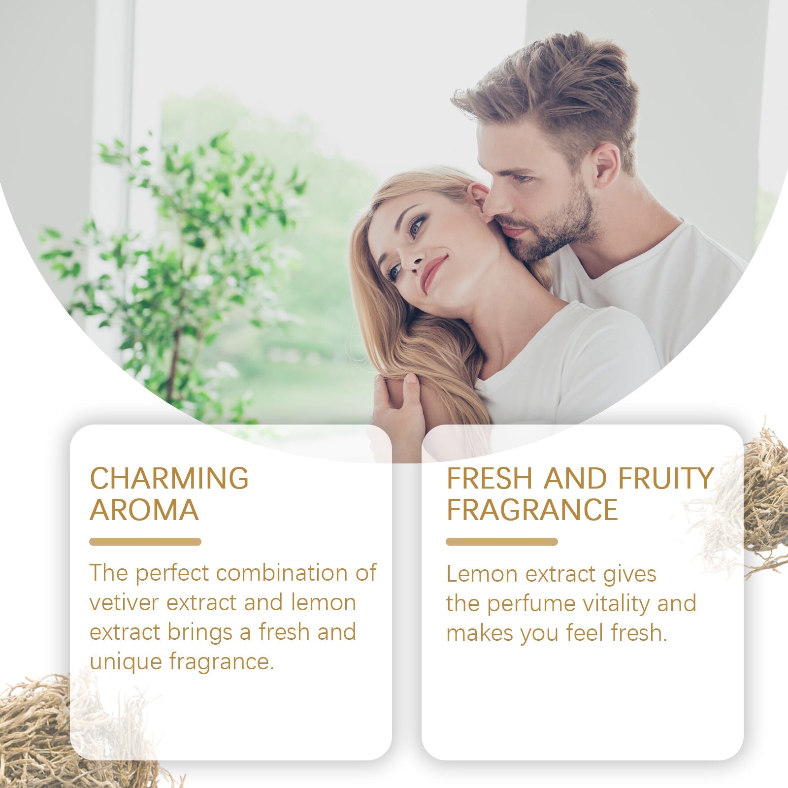 Roxelis Vetiver Fresh Perfume Exudes Charm Natural Fresh Elegant Fragrance Stay Fragrance Everyday Portable Fragrance Perfume eprolo