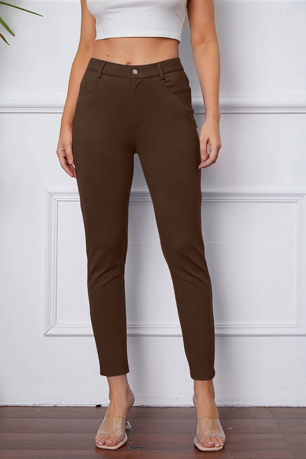 StretchyStitch Pocketed Pants — Basic Bae - Whispering Desires Shoppe
