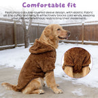 Warm Winter Dog Hoodie for Golden Retriever & Labrador - Fleece-Lined Outdoor Dog Coat for Medium & Large Breeds eprolo