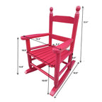 Children's rocking red chair- Indoor or Outdoor -Suitable for kids-Durable Solid Wood eprolo